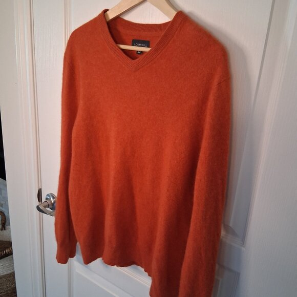 Cashmere Sweater Men's Extra Large V-Neck Long Sleeve 100% Cashmere - Picture 3 of 7